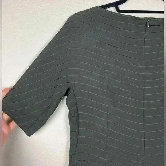 MM LAFLEUR Women's 2 Small NWT Green Striped Shift Dress Office Professional - Picture 10 of 13